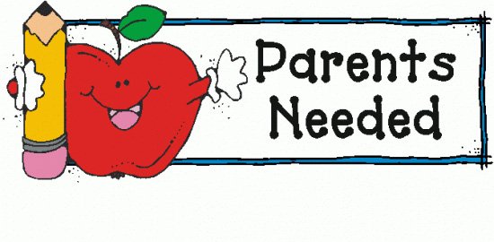Parents Needed. An apple holding a pencil